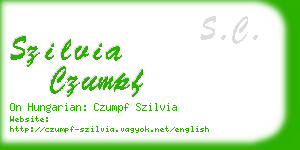 szilvia czumpf business card